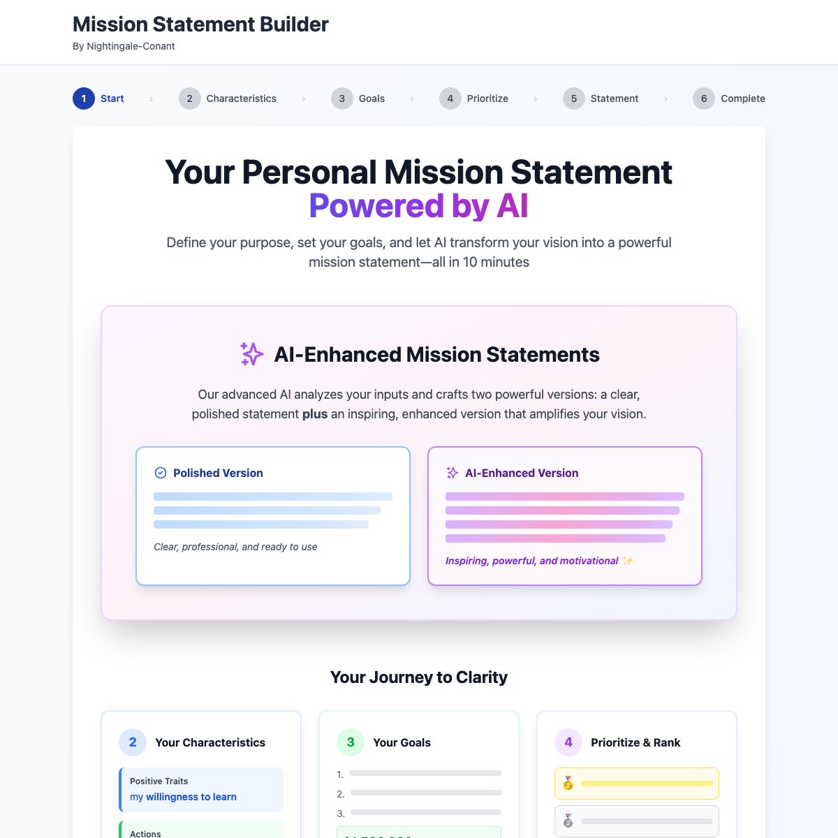 Build Your Personal Mission Statement