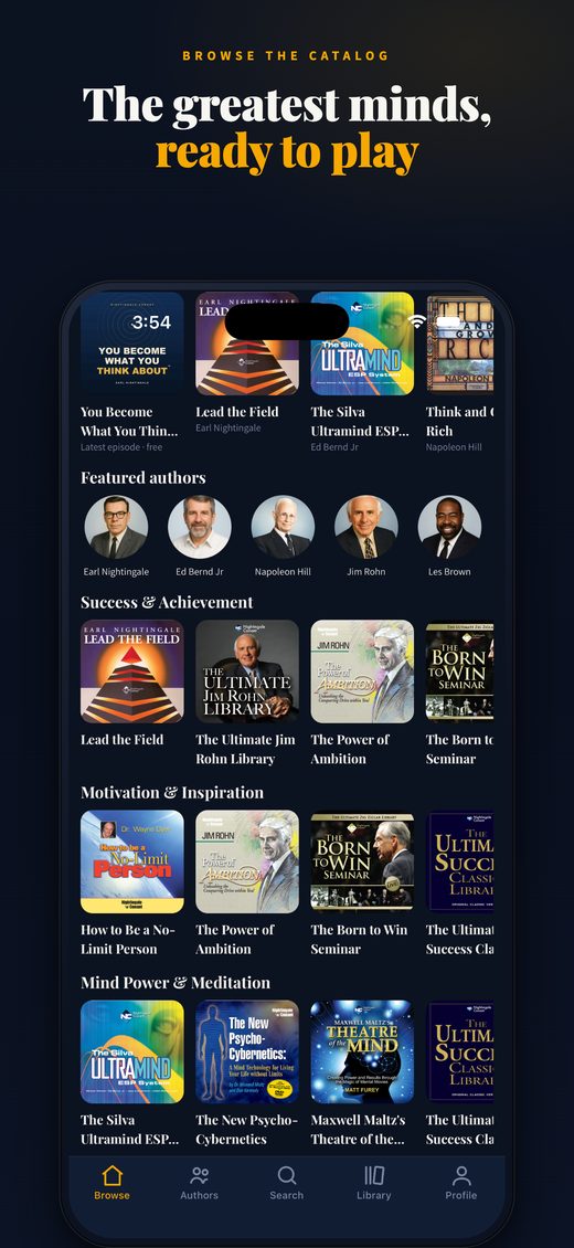 Listen on the Go — the Nightingale-Conant app
